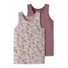 NAME IT Spodnja majica oliva/mauve/pastelno lila/bela