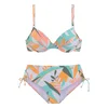 SUNSEEKER Bikini meta/temno zelena/pastelno lila/korala