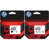 HP komplet originalnih kartuš 652 (F6V25AE), črna + 652 (F6V24AE), barvna