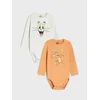 Sinsay - Pamučni bodi sa printom 2 pack Tom and Jerry - svetlo siva