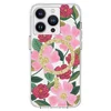 shumee Ovitek Rifle Paper Clear MagSafe - iPhone 14 Pro z zlato dekoracijo (Rose Garden)
