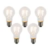 Komplet 5 LED žarnic z žarilno nitko E27 A60 2W 210lm 2200K