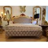 Casa Padrino luxury baroque double bed with mattress gray/gold/brown - Magnificent solid wood bed - Luxury bedroom furniture in baroque style - Baroque furniture - Noble & magnificent