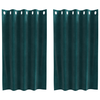 Zavjese za zamračivanje 2 pcs Tamnozelena 140 x 140 cm Baršun
