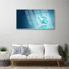 tulup.si Slika na steklu Metulji blue water art 120x60 cm 2 obešalnika