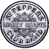 The Beatles Sgt Pepper Drum B&W Iron-On Patch