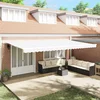 Povlačivi tende Bijela 600 × 300 cm Poliester i aluminij