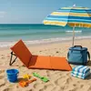 LEMON PLANET Sklopiva ležaljka za plažu 150x52cm/ narandžasta