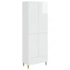 Set ormara 2 pcs Bijela visokog sjaja 66 x 34,5 x 95 cm