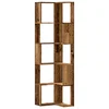 Kutni regal za knjige s 5 razine staro drvo 50x50x179 cm drveni
