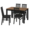ALHULT / ALHULT Sto i 4 stolice, crno/smeđe/Bomstad crna crna, 120x80 cm