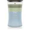 Woodwick Trilogy Verdant Woods dišeča sveča z lesenim stenjem 610 g