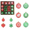 Set Božićnih Ukrasnih Kuglica 40 pcs Crvena i zelena Plastika