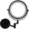 Ogledalo zidno dvostr.1x/3x uvelič. Mary M sa LED osv. fi 13cm crno Ridder