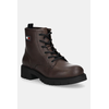Usnjeni gležnarji Tommy Jeans TJW LACE UP LEATHER BOOT