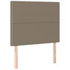 Vidaxl Vzglavje postelje sivo-rjavo 90x5x118/128 cm blago