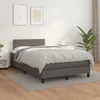 Krevet s oprugama i madracem sivi 120x200 cm od umjetne kože