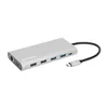 Docking station Manhattan 130660 12in1 USB-C - 3xHDMI/4xUSB/LAN/CR/PD 100W