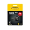 INTENSO 64GB Micro Secure Digital Card+Adapter, čitanje 45MB/s