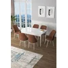 Hanah Home Set Trpezarijski sto i 6 stolica Zen, Terakota