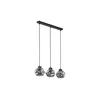 Luster na sajli ZULIA 3xE27/15W/230V crna/dimljeno-crna