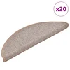 Prostirke za stepenice 20 kom 56x17x3 cm svijetlosmeđe poluokrugle