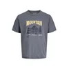 JACK & JONES Majica JJWALKER kremna/svetlo rumena/temno siva/črna