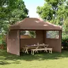 vidaXL Zabavni šotor Rjava 279 x 410 x 315 cm Oxford tkanina