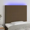 LED uzglavlje tamnosmeđe 80x5x118/128 cm od tkanine