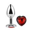 Diamond Heart Butt Plug Medium Red