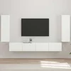 Set zidnog ormarića za TV Zidne 4 pcs Visoki sjaj bijela