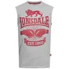 LONSDALE Majica Cleator svetlo siva / krvavo rdeča