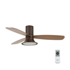 Lucci Air 210663 – LED Stropni ventilator FLUSSO 1×GX53/18W/230V rjav + Daljinski upravljalnik