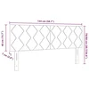 vidaXL LED Naslon Geometrijski Vzorec Črn 144 cm Tkanina