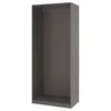 PAX Okvir garderobera, tamnosiva, 100x58x236 cm