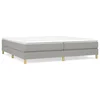 vidaXL Box spring postelja z vzmetnico svetlo siva 200x200 cm blago