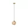 Luster na sajli CRISTAL 1xE14/15W/230V mesing/zadimljeno bež