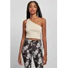 Womens cropped asymmetrical softseagrass top
