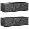 Vreće za vrtne jastuke 2 kom crne 135 x 40 x 55 cm polietilen