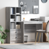 Stol s ladicama s policom s pohranom 2 pcs Siva Sonoma