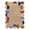 Bež ročno tkana volnena preproga 120x170 cm Mia Scallop Frame – Flair Rugs
