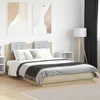 Okvir za krevet s uzglavljem boja hrasta 150x200 cm drveni
