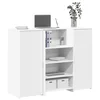 Recepcijski stol bijeli 135x50x103,5 cm izrađeno drvo