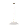 Kichler KL-DELAROSA-P-WH - Luster na lancu DELAROSA 1xE27/60W/230V bela/mesing