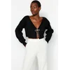 Trendyol Black Super Crop Basic Knitwear Cardigan