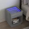Noćni ormarić s beskonačnim LED boja hrasta 40x40x50 cm
