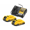 POLNILEC DEWALT XR + 2 X 18V BATERIJE Z KAPACITETO 2,0 AH DCB1104D2