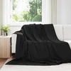 Pokrivači za bacanje 24 pcs Crna 270 x 240 cm Runo