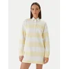 Calvin Klein Jeans Obleka pastelno rumena / bela