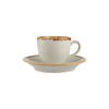 Coffee cup with saucer, porcelain, Seasons, 80ml, Grey - Porland